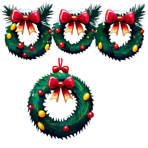 Christmas Garland Ornaments PNG Ota