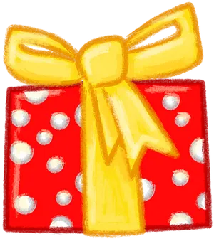 Christmas Gift Boxwith Yellow Ribbon PNG image