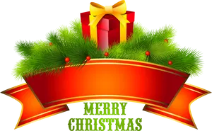 Christmas Giftand Banner Design PNG image