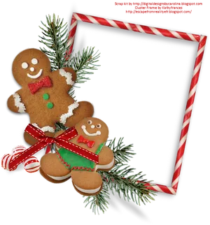 Christmas Gingerbread Frame P N G PNG image