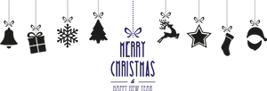 Christmas Holiday Decoration Banner PNG image