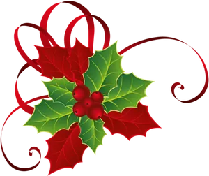 Christmas Holly Decoration PNG
