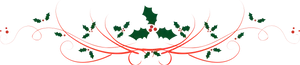 Christmas Holly Divider PNG image