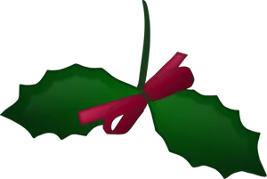 Christmas Hollywith Red Bow
