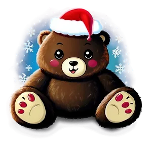 Christmas Kawaii Bear Png 06292024 PNG image