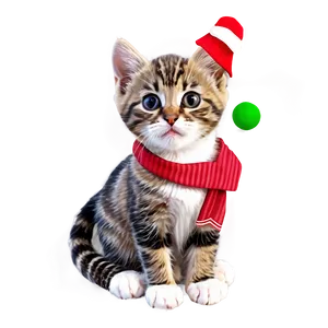 Christmas Kitten PNG Yje44
