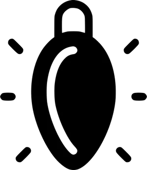 Christmas Light Bulb Outline