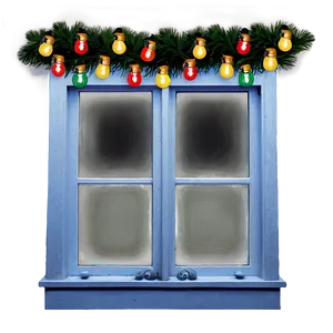 Christmas Lights Around Window Png Kln PNG image