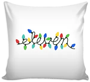 Christmas Lights Believe Pillow Design