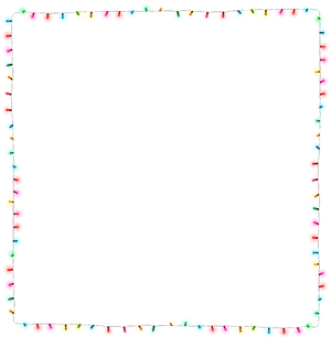 Christmas Lights Border Frame PNG image