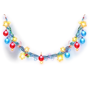 Christmas Lights Border PNG 05032024