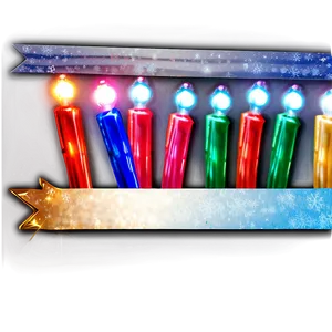 Christmas Lights Border PNG Och
