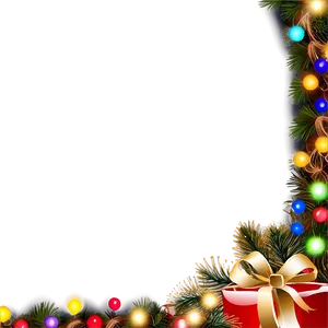 Christmas Lights Frame PNG 57