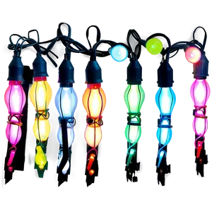 Christmas Lights In Garden PNG 4
