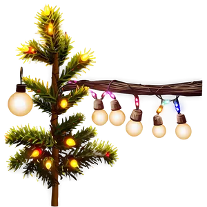 Christmas Lights In Garden PNG Tby45 PNG