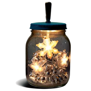Christmas Lights In Jar PNG Rlc75 PNG