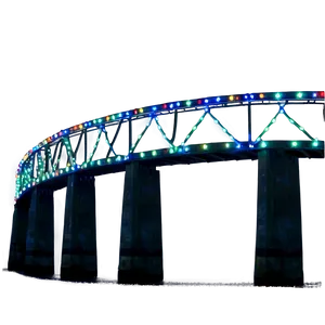 Christmas Lights On Bridge PNG 11