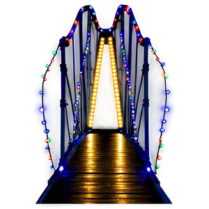 Christmas Lights On Bridge PNG Vfo3 PNG