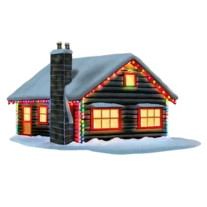 Christmas Lights On House PNG 90