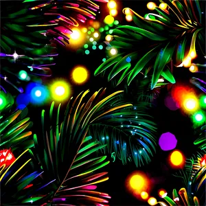 Christmas Lights On Palm Tree PNG 96