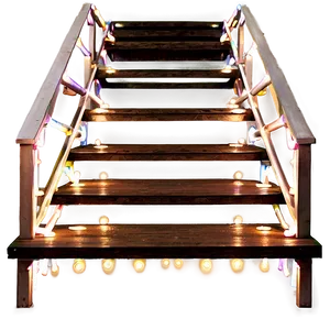 Christmas Lights On Stairs PNG 05032024 PNG