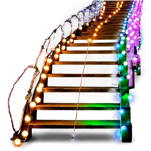 Christmas Lights On Stairs Png Yaj PNG image