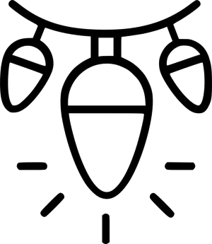 Christmas Lights Outline Graphic