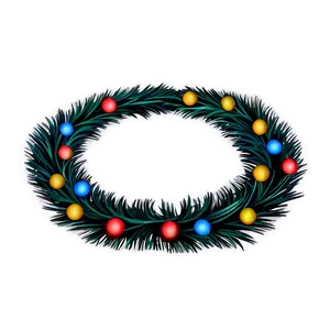 Christmas Lights Wreath PNG 24