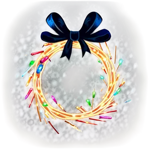 Christmas Lights Wreath PNG 24
