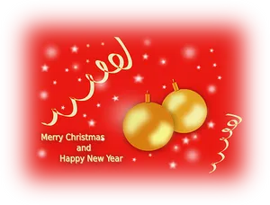Christmas New Year Greeting Card