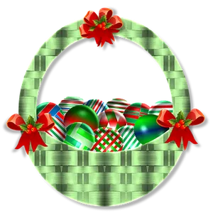 Christmas Ornament Basket Graphic