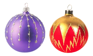Christmas Ornaments Purpleand Gold