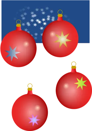 Christmas Ornaments Stars Background PNG image