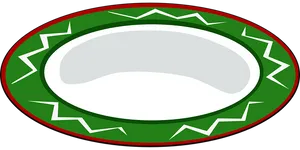 Christmas Oval Frame Graphic