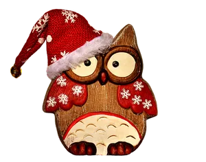 Christmas Owl Decoration PNG image