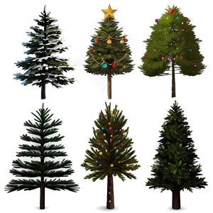 Christmas Pine Trees Png Fta46 PNG image