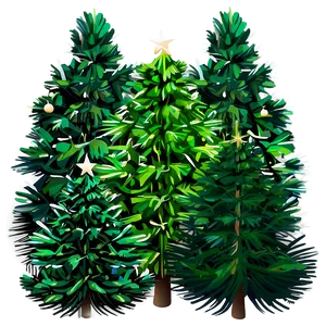 Christmas Pine Trees PNG Oxo52