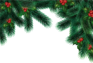 Christmas Pineand Berries Background