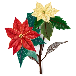 Christmas Poinsettia Flower PNG Dpb93