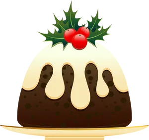 Christmas Pudding Illustration PNG image