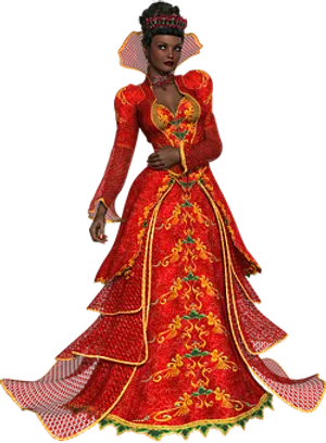 Christmas Queen3 D Render