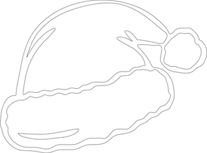 Christmas Santa Hat Outline