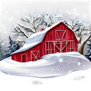 Christmas Snow Barn PNG 12 PNG
