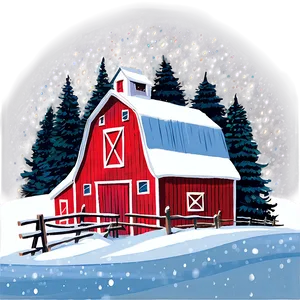 Christmas Snow Barn Png Aei91 PNG image