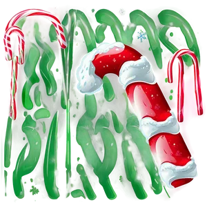 Christmas Snow Candy Cane PNG 06252024 PNG