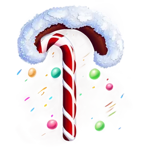 Christmas Snow Candy Cane PNG Hlq PNG