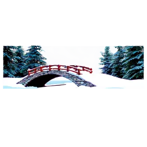 Christmas Snow Covered Bridge PNG 06252024 PNG