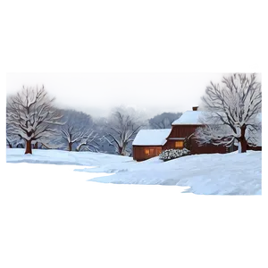 Christmas Snow Scene PNG Bdv