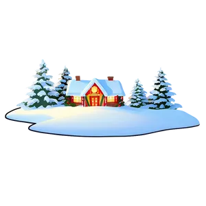 Christmas Snow Village Night PNG 06252024