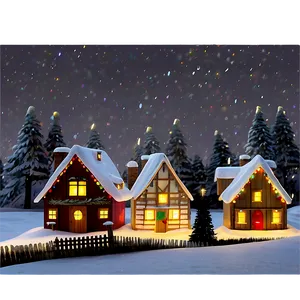 Christmas Snow Village Night PNG 27 PNG